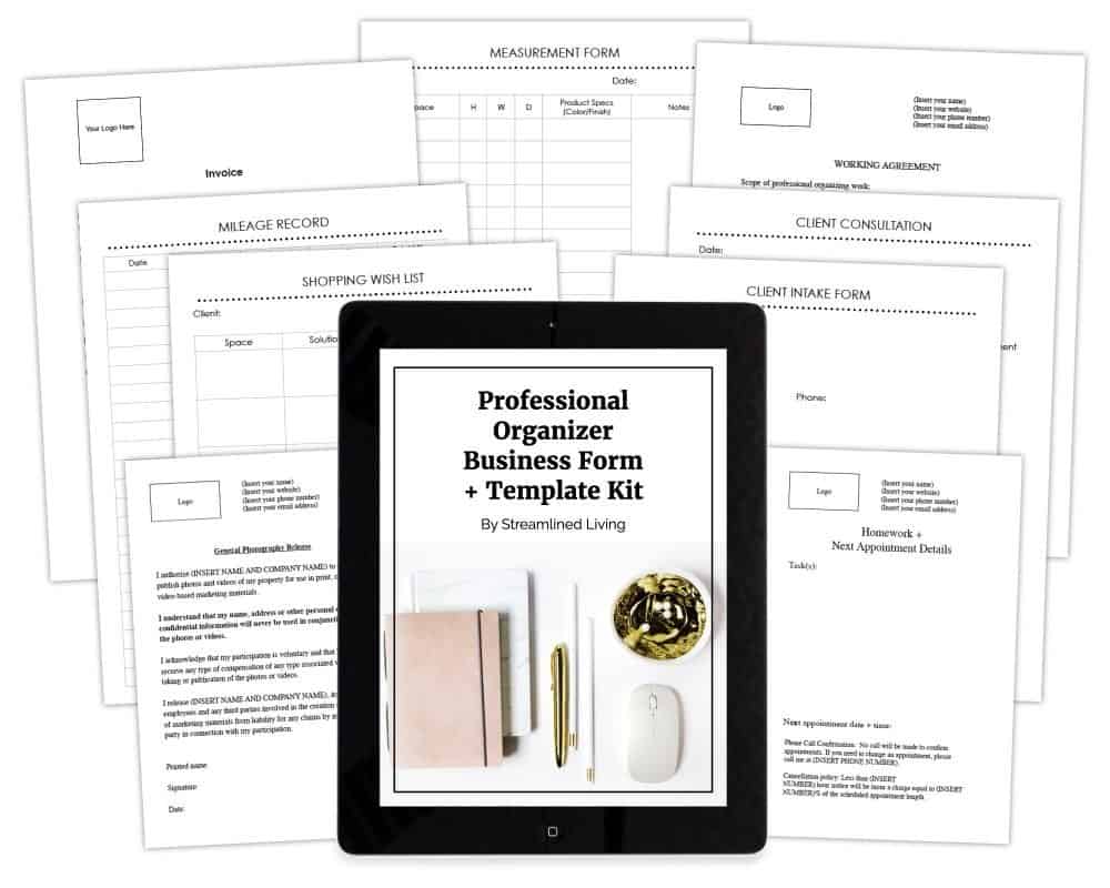 professional-organizer-business-form-kit.002 Professional Organizer Form and Template Kit