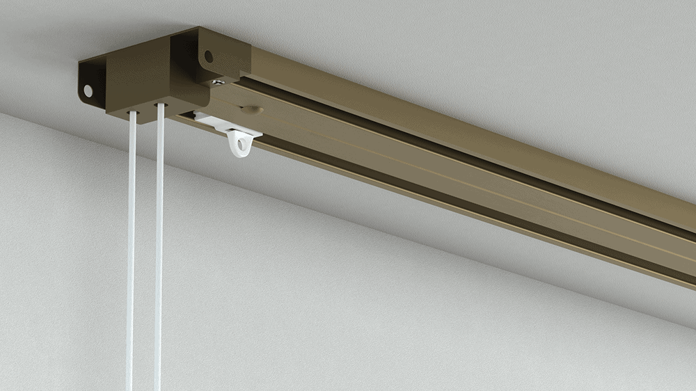 Modell 815 1-läufige Gardinenschiene mit Überlauf & Schnurzug Artikelbild
