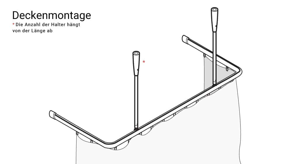 Duschvorhangstange U-Form Modell 440 Artikelbild