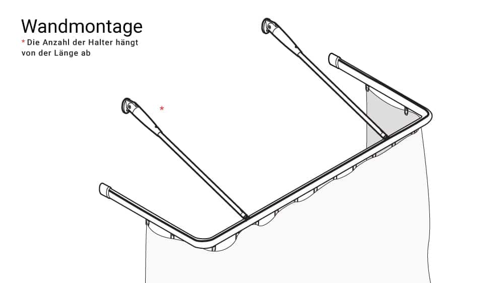 Duschvorhangstange U-Form Modell 440 Artikelbild