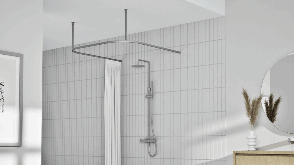 Interstil Cubus 1 U-Form Duschvorhangstange Artikelbild