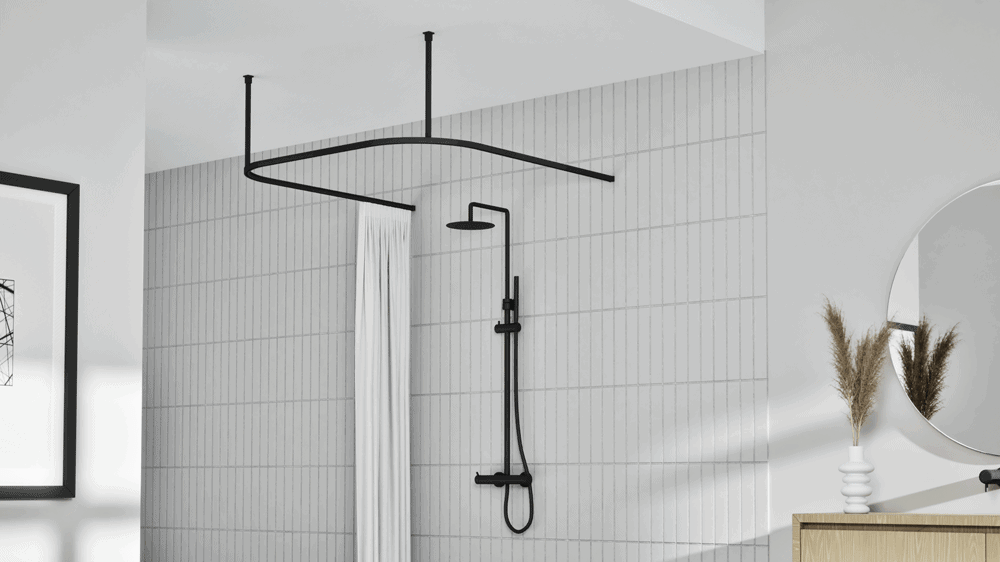 Interstil Cubus 1 U-Form Duschvorhangstange