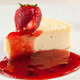 Cheesecake com coulis de frutas vermelhas