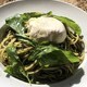 Fettuccine pesto rúcula e burrata