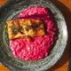 Salmão com Risoto de Pitaya Roxa 