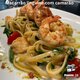 Macarrão Linguine com camarão