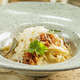 Fettuccine ao Molho 4 Queijos com Crispy de Bacon