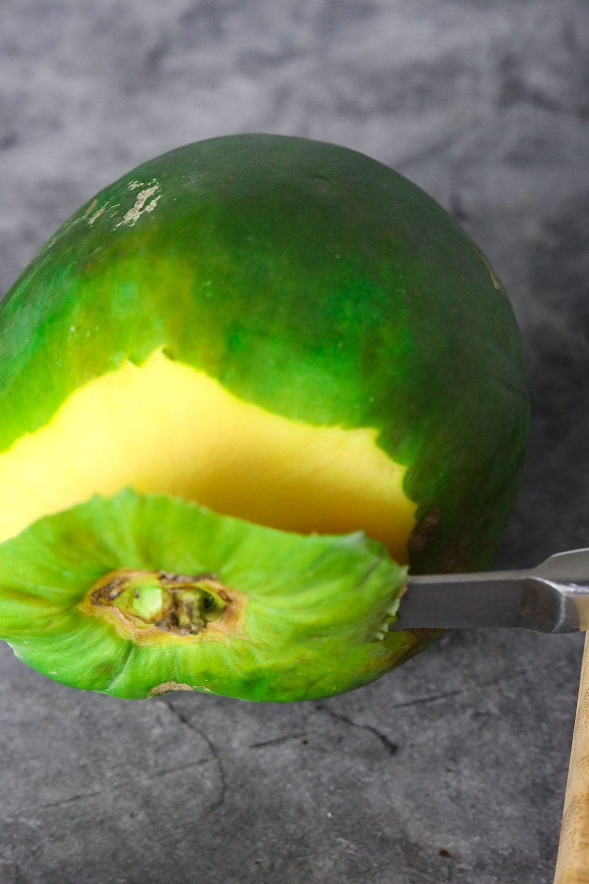 Green Papaya Curry Healthier Steps • cut in papaya half, sprinkle with or lemon juice. green papaya curry