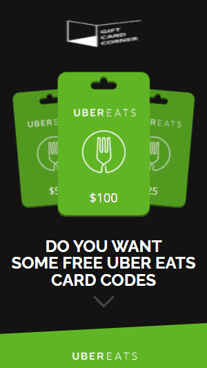 The Uber Eats gift card generator looks like this.