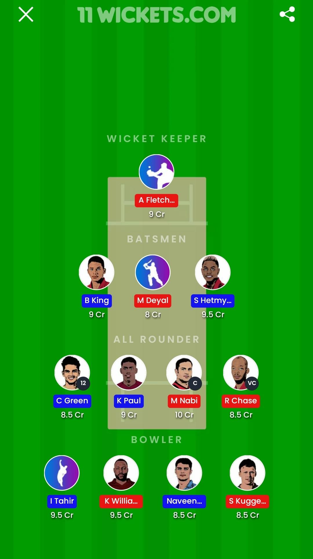 11wickets Referral Code App Review Fantasy Cricket App Fantasy cricket games are quite trending these days. fantasy cricket app