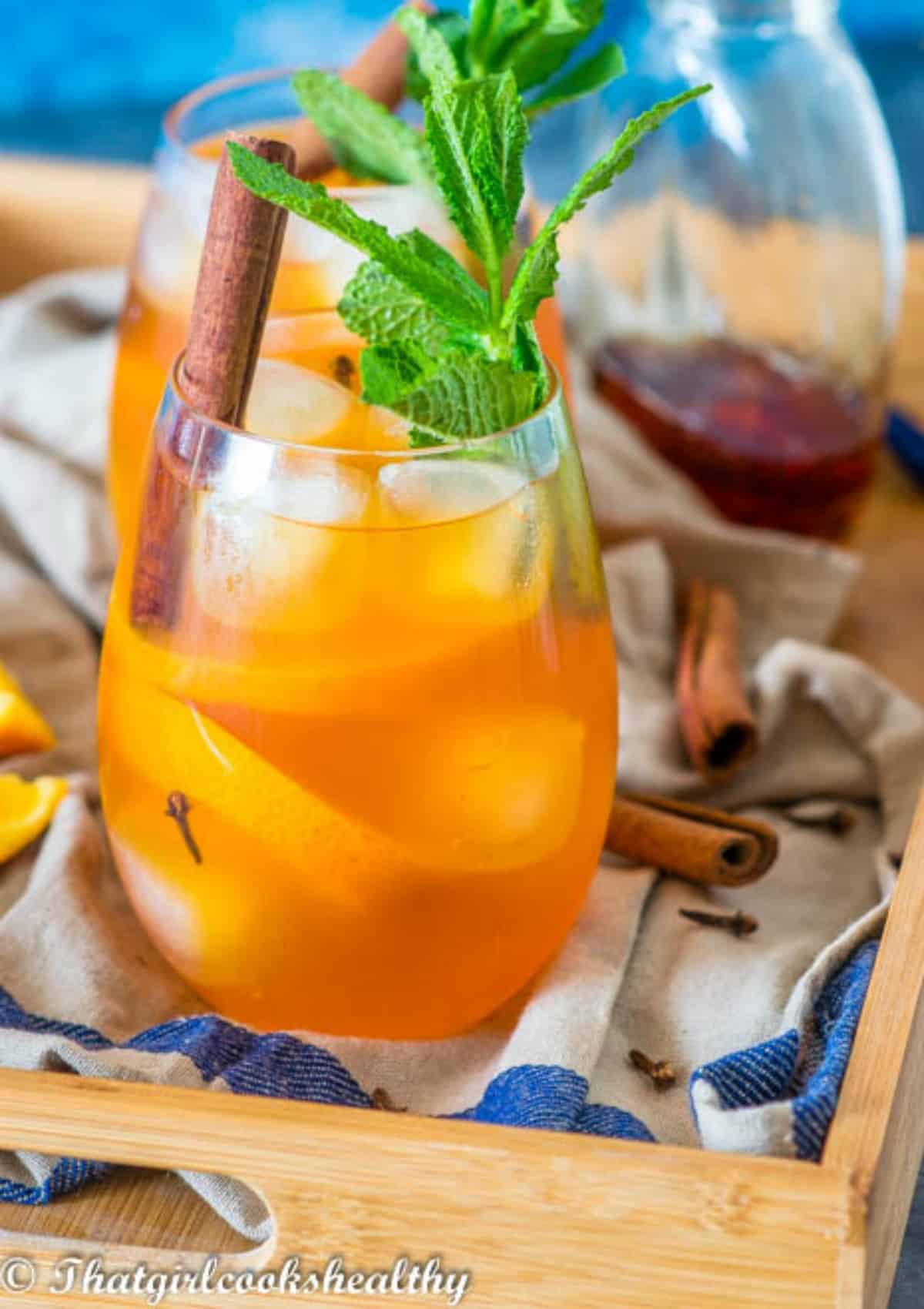 Cinnamon Orange Cold Brew Tea That Girl Cooks Healthy Preparation ingredients cinnamon orange tea 50ml orange juice. cinnamon orange cold brew tea that