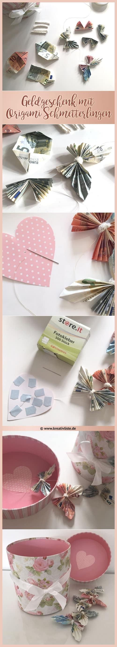Geld Verschenken Schmetterlinge Fliegen Aus Einer Dekorativen Schachtel