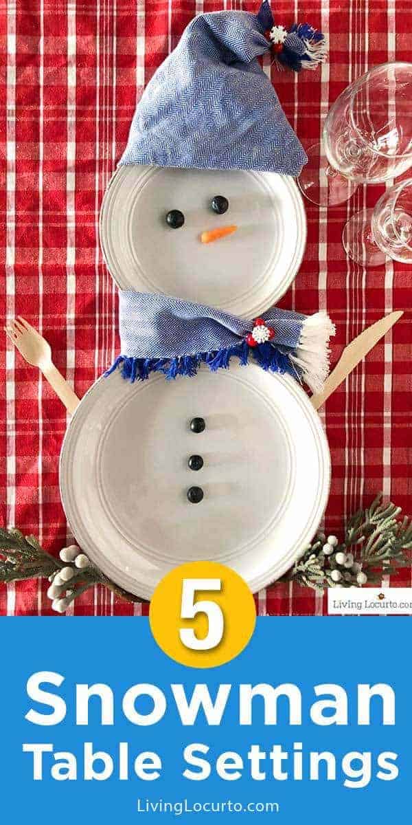 5 Snowman Plates Christmas Table Decorations Living Locurto