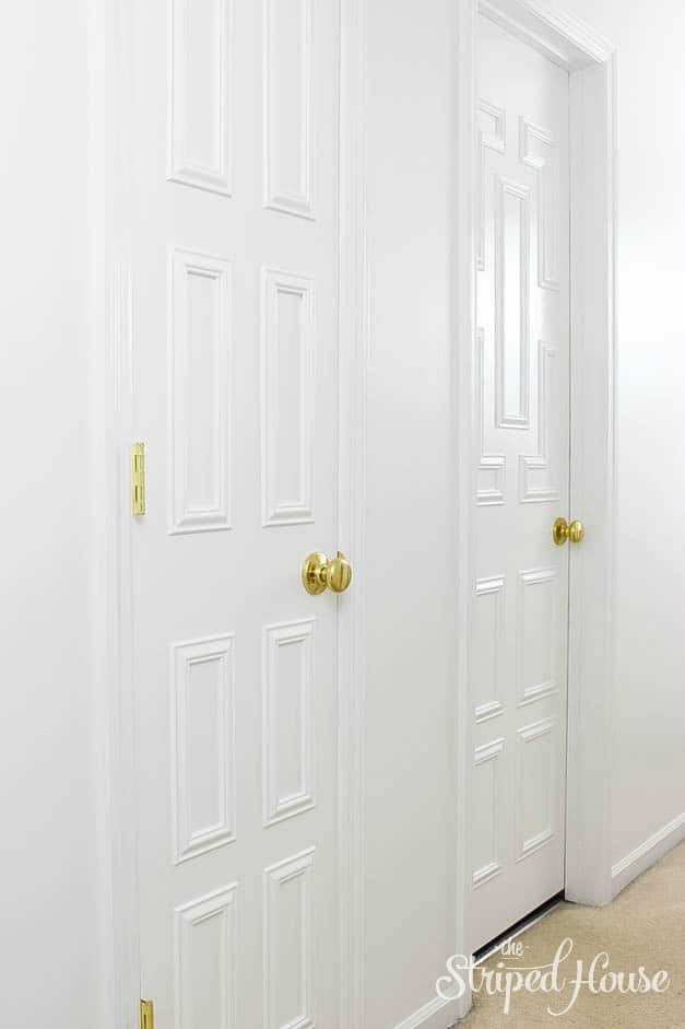 Interior Door Makeover Using Moulding The Striped House