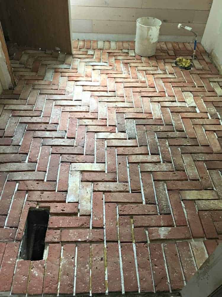 images Herringbone Brick Bathroom Floor brick tile floor brick veneer bathroom
