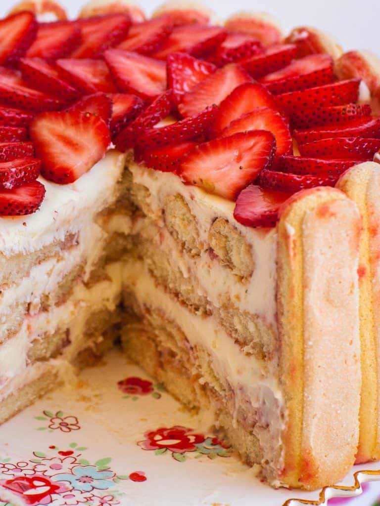 Strawberry Tiramisu Cake Recipe Video Tatyanas Everyday Food Strawberry Tiramisu Cake Recipe Video Tatyanas Everyday Food