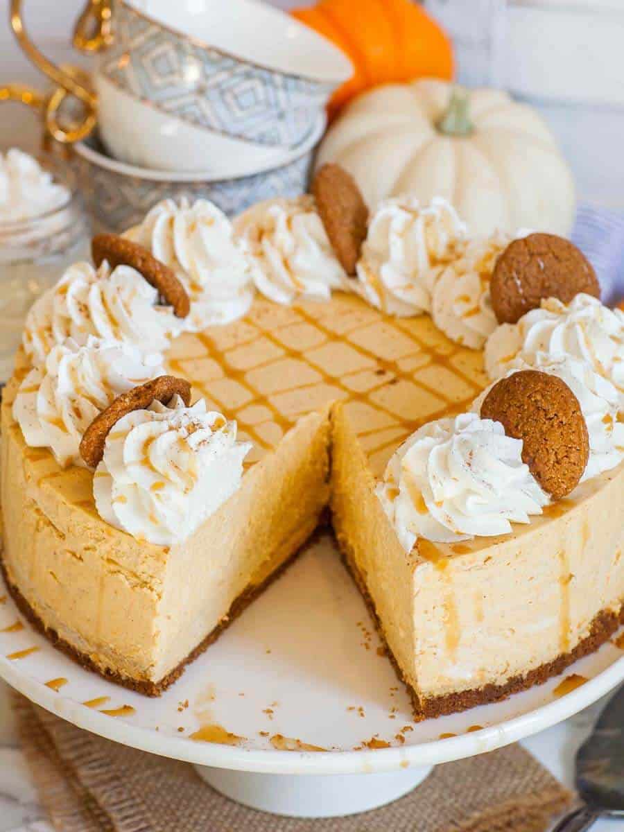 No Bake Pumpkin Cheesecake Recipe Video Tatyanas Everyday Food A simple but perfect pumpkin cheesecake filling with a gingersnap crust. no bake pumpkin cheesecake recipe video