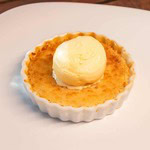 Cocada de forno com sorvete