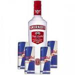 Garrafa De Smirnoff 21 Com 4 Latas De Red Bull