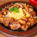 Costela de porco com mandioca