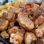 Panceta com mandioca 
