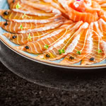Carpaccio de salmão R$79