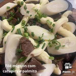 Filé mignon com catupiry e palmito