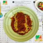 Spaghettini à bolognesa.
