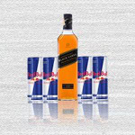 Garrafa de Black 12 anos com 4 Latas de Red Bull