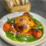 Burrata ao Forno & Puré de Tomates 