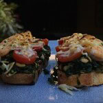 Bruschetta com Pesto de Espinafre