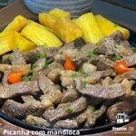 Picanha com mandioca 