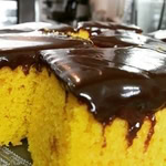 Bolo de Cenoura Com Chocolate (Fatia)