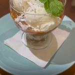 Cocada cremosa com sorvete de tapioca