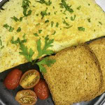 Omelete + pão