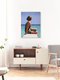 Maquette « Femme au bord de mer » – Art mural de Sarah Morrissette, affiche ou impression sur verre acrylique