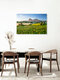 Mockup Primavera sull'Alpe di Siusi in Alto Adige, Italia – opera d'arte di Achim Thomae come poster o stampa su vetro acrilico