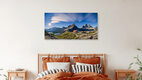 Mockup Panorama delle Tre Cime Dolomiti Alpi Italia, Italia – arte di Achim Thomae come poster o stampa su vetro acrilico