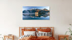 Mockup di capanne da pesca in Baviera, Germania – arte di Achim Thomae come poster o stampa su vetro acrilico