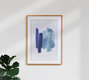 Mockup di acquerello astratto - sfumature blu dell'OCEANO, Germania - arte dello Studio Na.hili come poster o stampa su vetro acrilico