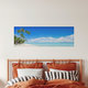 Mockup Panorama della spiaggia con palme a Bora Bora - Fotografia Fineart di Jan Becke