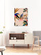 Mockup 'Cheetah's Jungle Picnic' – Wandkunst van Uma Gokhale als poster of acrylglasprint