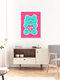 Mockup 'Schattige Gummy Bear met Hart' – Wandkunst van Ania Więcław als poster of acrylglasprint