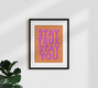 Mockup 'Stay True, Stay You - Bold Retro Typography' – Wandkunst van Ania Więcław als poster of acrylglasprint