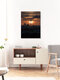 Mockup Fotokunst von Patrick Noack: sanfter Sonnenaufgang über der Stadtlandschaft