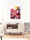 Mockup 'Tropical Sundowner, Pastel Jungle Botanical Nature, Summer Plants Palm' – Wall Art by Uma Gokhale as Poster or Acrylic Glass Print
