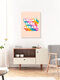 Mockup 'Bright Skies Ahead Rainbow Typography Art Print' – Wall Art by Ania Więcław as Poster or Acrylic Glass Print
