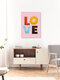 Mockup 'Whimsical LOVE Lettering Wall Art' – Wall Art by Ania Więcław as Poster or Acrylic Glass Print