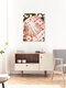 Mockup Illustration by Katherine Blower: cheerful picnic ghost under blooming cherry trees