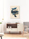 Mockup Wall art by Branka Kodžoman: playful village on a whale in the ocean.